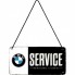 Placa metalica cu snur - BMW Service - 10x20 cm